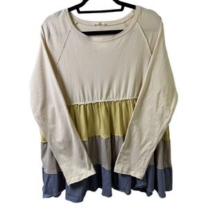 Easel Tiered Long Sleeve Top